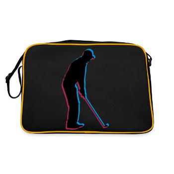 3D Silhouette Golf - Retro Bag - black/gold - Back