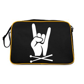 Rock and Roll Rock Music - Retro Bag - black/gold - Back
