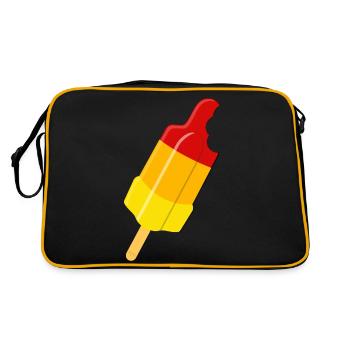Rucola Water Ice Cream Sommer - Retro Tasche - Schwarz/Gold - Hinten