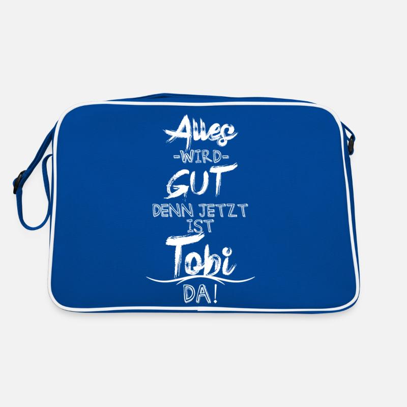 Alles wird gut denn jetzt ist Tobi da Retro Tasche