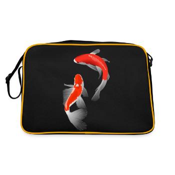Koi - Retro Tasche - Schwarz/Gold - Hinten