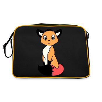 Personnage mignon de Ink Fox - Sac Retro - noir/or - Dos
