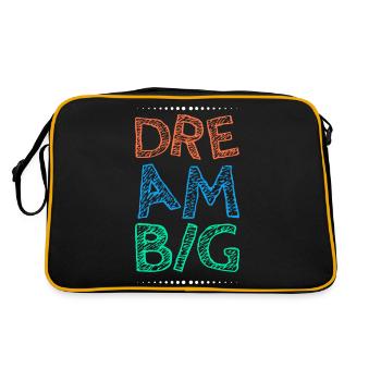Travailler dur Rêver grand - Sac Retro - noir/or - Dos