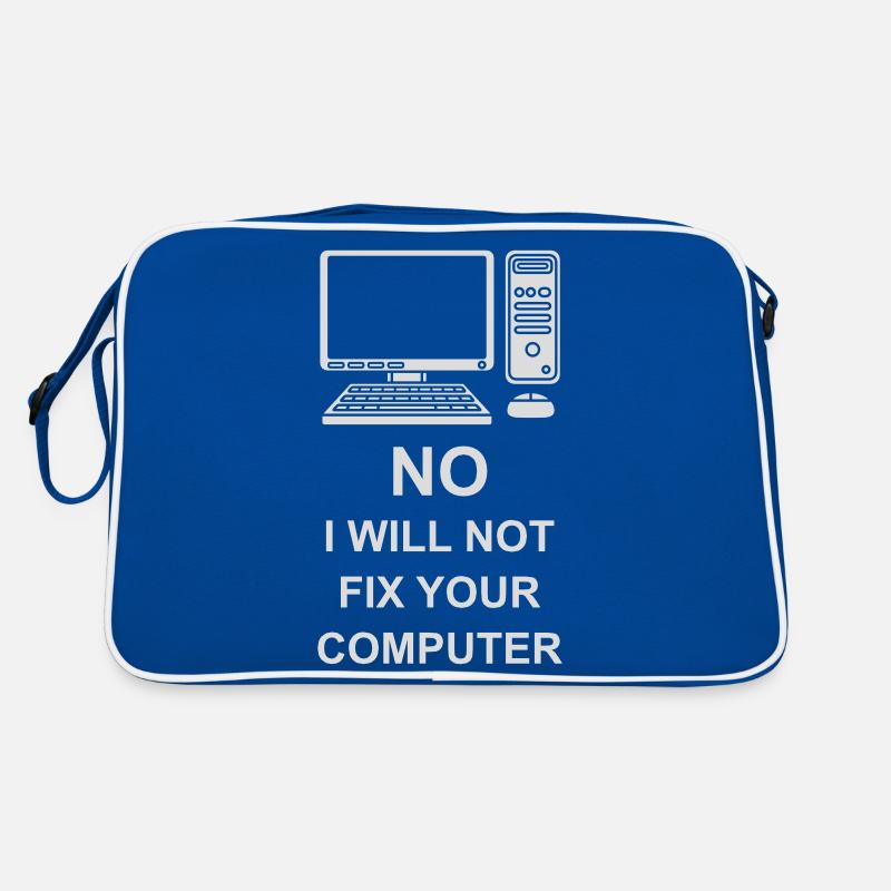 not fix your computer Retro Tasche