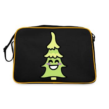 Sapin de Noël sourire Arbre de Noël Noël - Sac Retro - noir/or - Dos