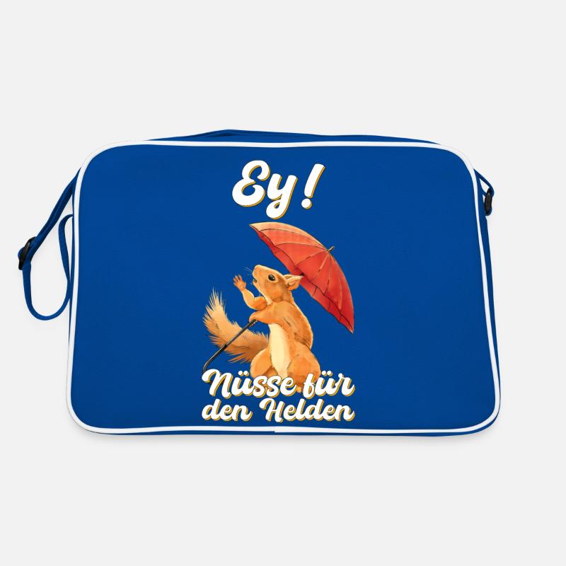 Eichhörnchen Nuss Nüsse Geschenk Retro Tasche