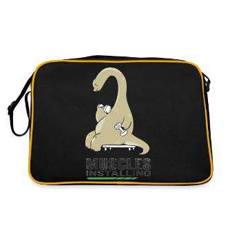 Dino gonfle - Dinosaures de fitness - - Sac Retro - noir/or - Dos
