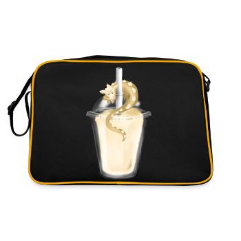 Milkshake avec dragon - Sac Retro - noir/or - Dos