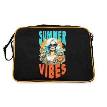 Summer Woman Sunglasses Flowers Sun Vintage - Retro Bag - black/gold - Back