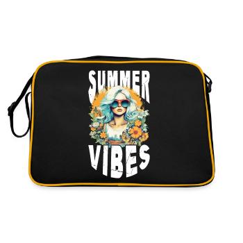 Summer Woman Sunglasses Flowers Sun Vintage - Retro Bag - black/gold - Back