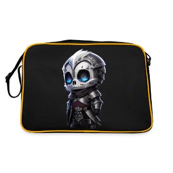 Medival Skeleton - Retro Tasche - Schwarz/Gold - Hinten