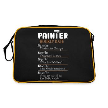 Peintre Emploi à taux horaire - Sac Retro - noir/or - Dos