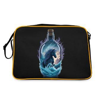 Horse Bottle - Retro Bag - black/gold - Back