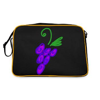raisin - Sac Retro - noir/or - Dos