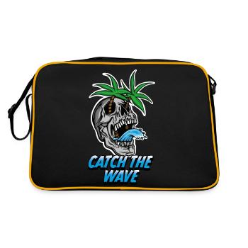 Attraper la vague Chemise de surf Illustration - Sac Retro - noir/or - Dos