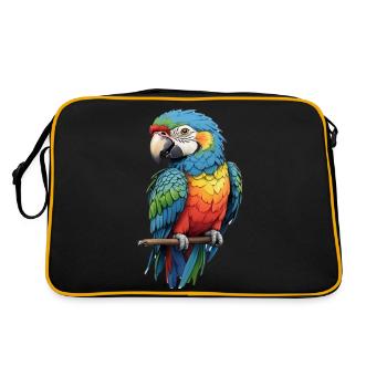 Mode Ara colorée : Exotique Chic - Sac Retro - noir/or - Dos