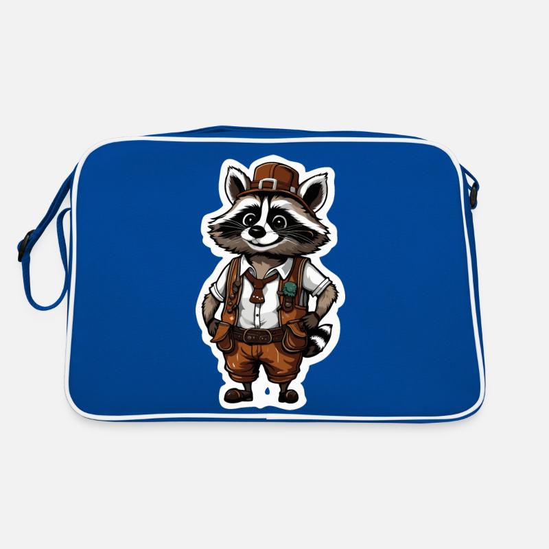 Lederhose / Tier / Tracht / Tradition / Waschbär Retro Tasche