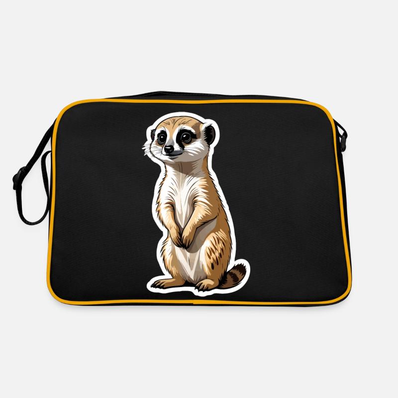 Suricate Illustration Mignonne Sac Retro