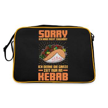 Désolé je n’ai pas écouté street food kebab - Sac Retro - noir/or - Dos