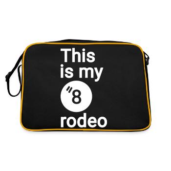 Das ist mein achtes rodeo - Retro Tasche - Schwarz/Gold - Hinten