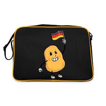Kartoffel - Retro Tasche - Schwarz/Gold - Hinten