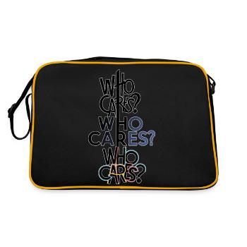 Who Cares? - Retro Bag - black/gold - Back