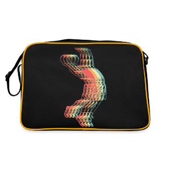 Basketball Slam Dunking Retro - Retro Tasche - Schwarz/Gold - Hinten