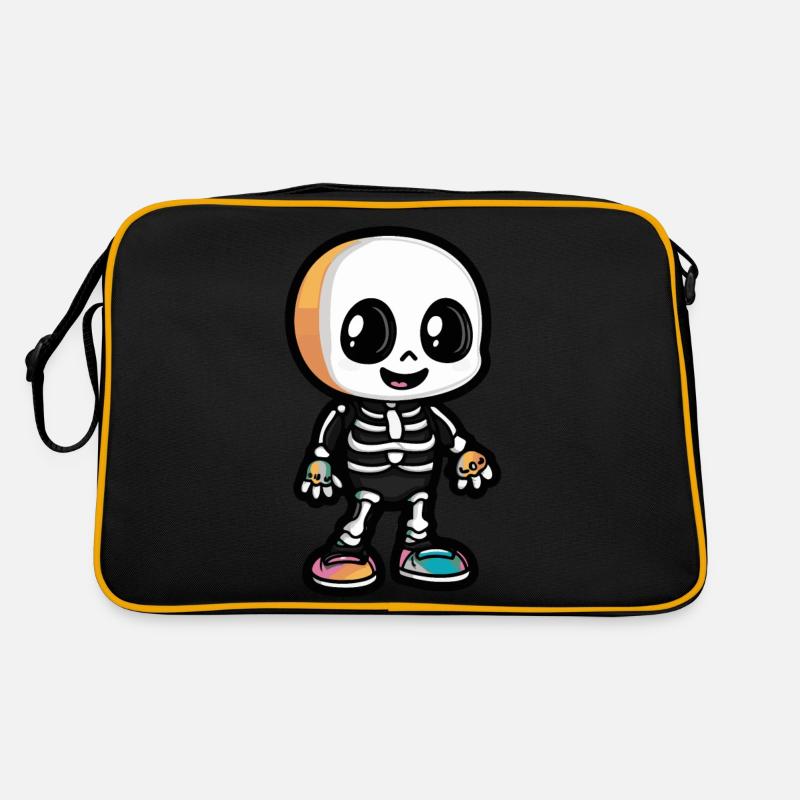 Skeleton Cute Halloween Comic Retro Bag