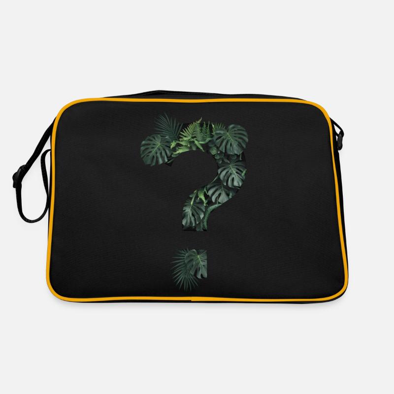 Green Tropics Plants Question Mark Jungle Retro Bag