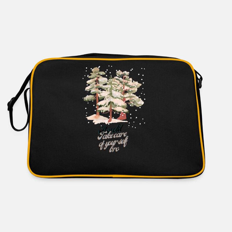 It's cold,take care - Retro Bag - black/gold
