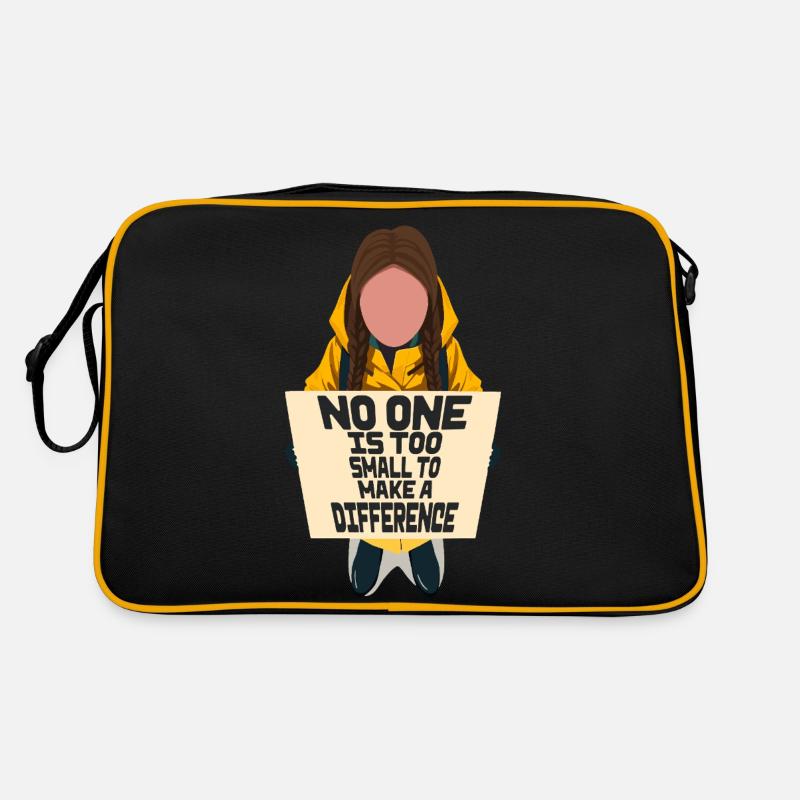 Greta Small but Mighty - Retro Tasche - Schwarz/Gold