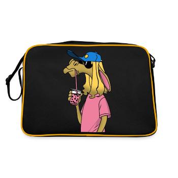 Chilled Llama - Retro Bag - black/gold - Back