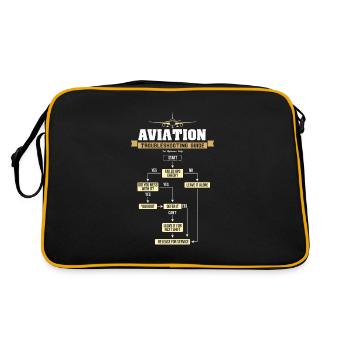 Aviation Troubleshooting Guide Airplane Gift Shirt - Retro Bag - black/gold - Back
