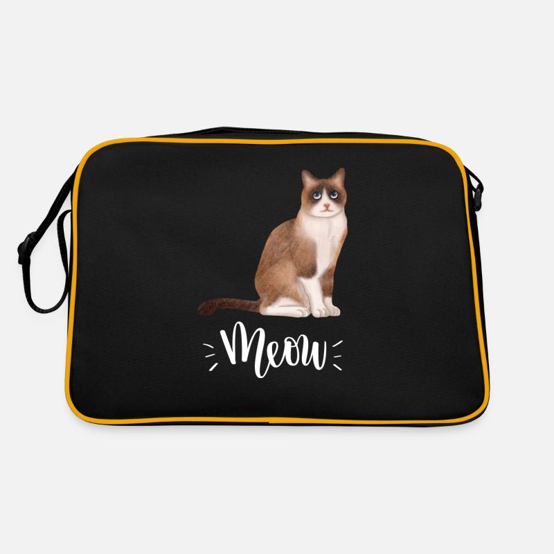 Mignon Kawaii drôle de chat disant miaulement Sac Retro
