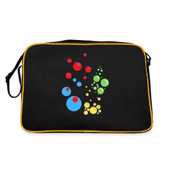 Bubbles - Retro Tasche - Schwarz/Gold - Hinten