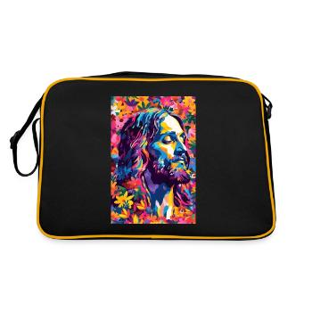 Art mural Living Jesus, téléchargement numérique, - Sac Retro - noir/or - Dos