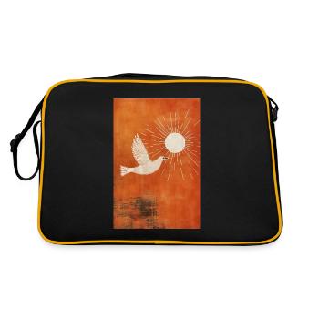 Minimaliste Dove Art Mural Moderne - Sac Retro - noir/or - Dos