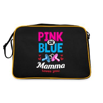 Mamma rose ou bleue vous aime Gender Reveal Party - Sac Retro - noir/or - Dos