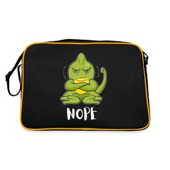 Nope Caméléon paresseux drôle - Sac Retro - noir/or - Dos