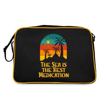 Sea Is the Best Medication Beach Motivational - Retro Bag - black/gold - Back