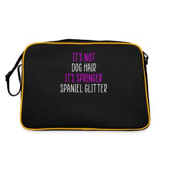 Springer spaniel glitter - Retro Bag - black/gold - Back