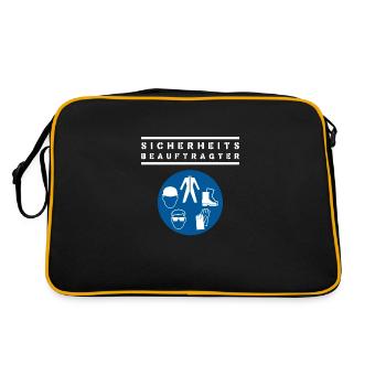 Sicherheitsbeauftragter Sicherheit Arbeistschutzge - Retro Tasche - Schwarz/Gold - Hinten