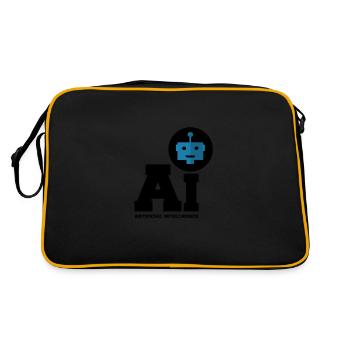 Artificial Intelligence - Künstliche Intelligenz - Retro Bag - black/gold - Back