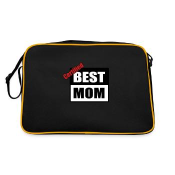 Best mom - Retro Tasche - Schwarz/Gold - Hinten