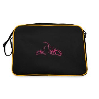 Dino couple - Dino Paar - Retro Bag - black/gold - Back