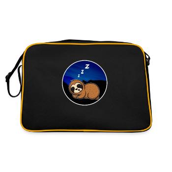 Panda qui dort zZz cadeau idée cadeau - Sac Retro - noir/or - Dos