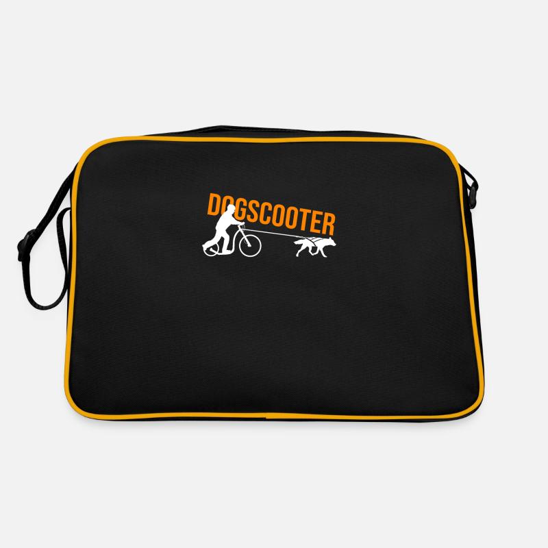 Dogscooter - Retro Tasche - Schwarz/Gold