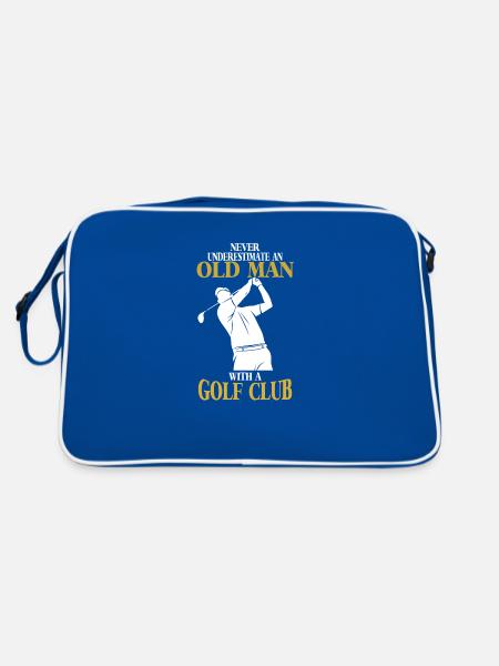 Chemise de golfeur - Sac Retro - bleu/blanc - Dos