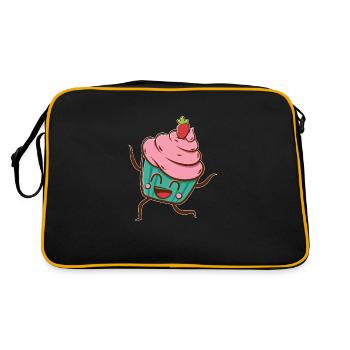 Cupcake - Retro Bag - black/gold - Back
