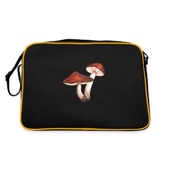 Boletus mushrooms collect mushroom picker mushroom - Retro Bag - black/gold - Back